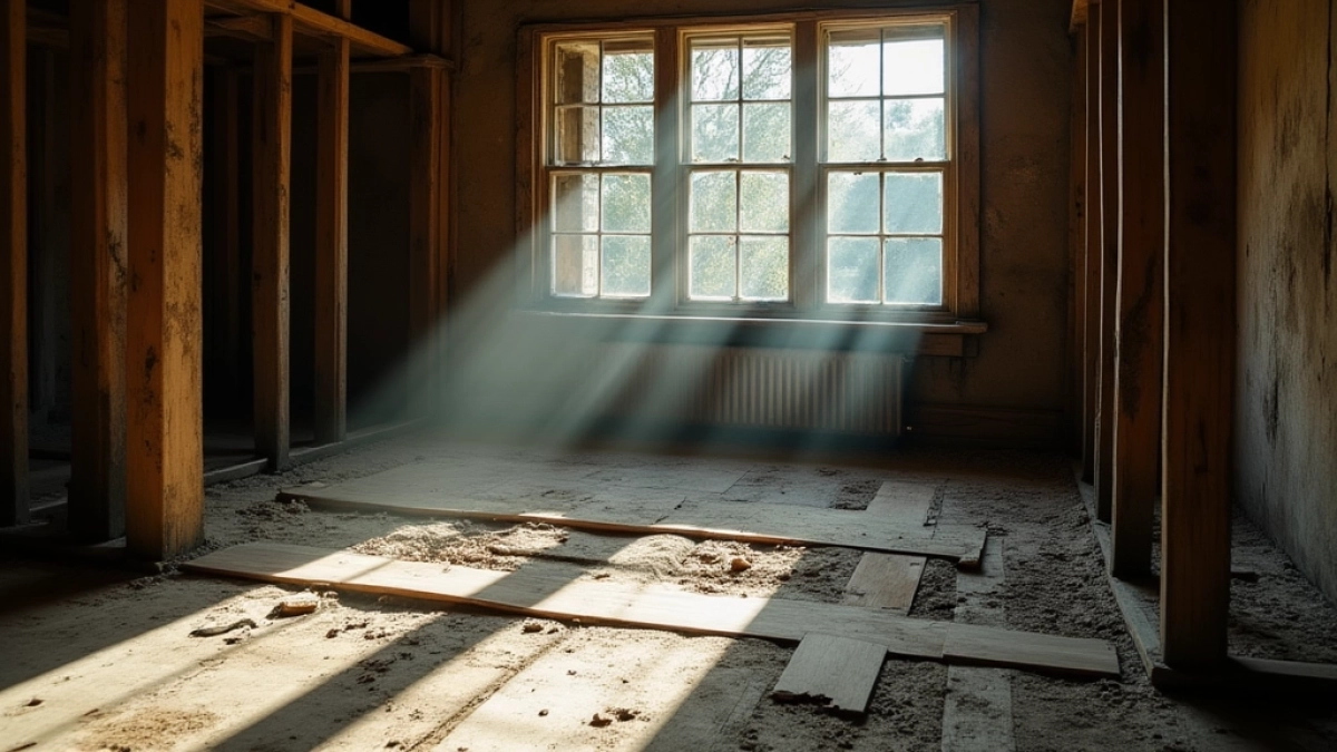 Wymianą Podłogi W Starym Domu